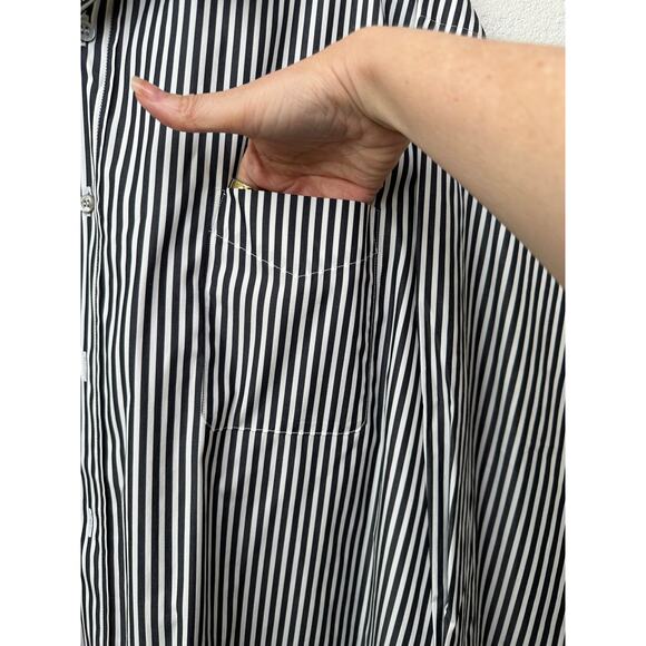 Maison Margiela Line 10 Oversized Striped Shirt Black/White Men’s US S (EU 38) - Picture 4 of 16